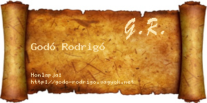Godó Rodrigó névjegykártya